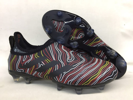 Adidas Glitch Skin 17 FG Soccer Shoes Black Fluorescent Red White - studzsupply