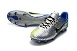 Nike Mercurial Vapor XI FG Soccer Cleats Silver Grey Blue Black - studzsupply
