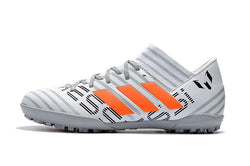 Adidas Nemeziz series TF Grass Spikes Football Shoes White/Gray/Orange
