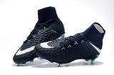 Nike Hypervenom Phantom III DF FG Soccer Cleats Navy Blue White - studzsupply