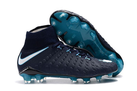 Nike Hypervenom Phantom III DF FG Soccer Cleats Navy Blue White - studzsupply