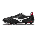 Mizuno Morelia Neo II FG Soccer Cleats Black White Red - studzsupply