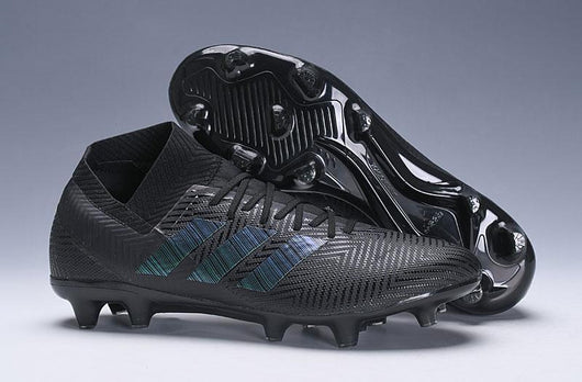 ADIDAS NEMEZIZ MESSI 18+ FIRM GROUND CLEATS BLACK ALL BLACK - studzsupply