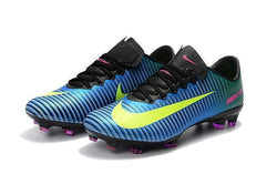 Nike Mercurial Vapor XI FG Soccer Cleats Blue Green Yellow - studzsupply
