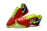 Nike TiempoX Ligera IV Barcelona IC Soccer Shoes Red Fluorescent Green - studzsupply