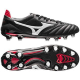 Mizuno Morelia Neo II FG Soccer Cleats Black White Red - studzsupply