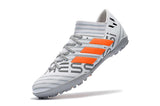 Adidas Nemeziz series TF Grass Spikes Football Shoes White/Gray/Orange