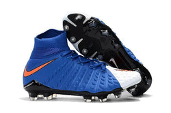 Nike Hypervenom Phantom III DF FG Soccer Cleats Blue White Red - studzsupply