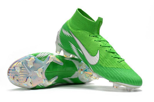 NIKE Mercurial Superfly VI 360 Elite FG Green White High Cut - studzsupply