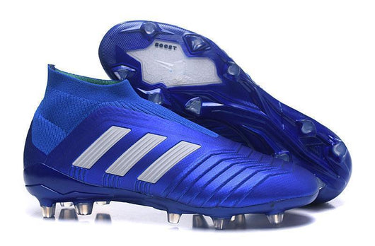 Adidas Predator 18+ FG Soccer Cleats Royal Blue White - studzsupply
