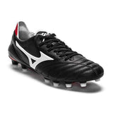 Mizuno Morelia Neo II FG Soccer Cleats Black White Red - studzsupply