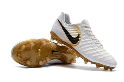 Nike Tiempo Legend VII FG Soccer Cleats White Golden - studzsupply