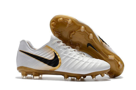 Nike Tiempo Legend VII FG Soccer Cleats White Golden - studzsupply
