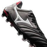 Mizuno Morelia Neo II FG Soccer Cleats Black White Red - studzsupply