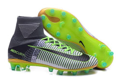 Nike Mercurial Superfly V AG Soccer Cleats Grey White Black Green - studzsupply
