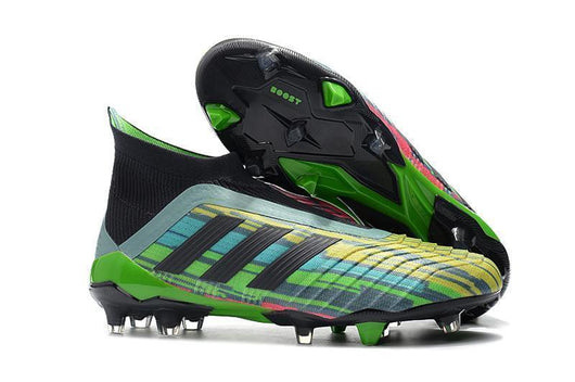 Adidas Predator 18+ FG Soccer Cleats Green Black Blue Yellow - studzsupply