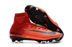 Nike Mercurial Superfly V FG Soccer Cleats Red Black - studzsupply