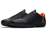 Nike Mercurial VaporX XII Academy Turf Soccer Cleats Black Orange - studzsupply