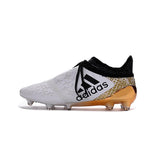Adidas X 16+ Purechaos FG/AG Soccer Cleats White Gold Metallic Black - studzsupply