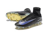 Nike Mercurial Superfly V FG Soccer Cleats Black Blue Golden - studzsupply
