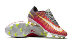 Nike Mercurial Vapor XI FG Soccer Cleats Red Grey Yellow White - studzsupply