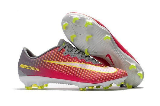 Nike Mercurial Vapor XI FG Soccer Cleats Red Grey Yellow White - studzsupply