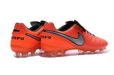 Nike Tiempo Legend VI FG Soccer Cleats Red Grey Black - studzsupply