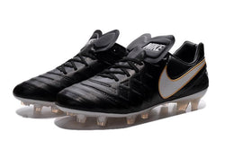 Nike Tiempo Legend VI FG Soccer Cleats Black White Gold - studzsupply