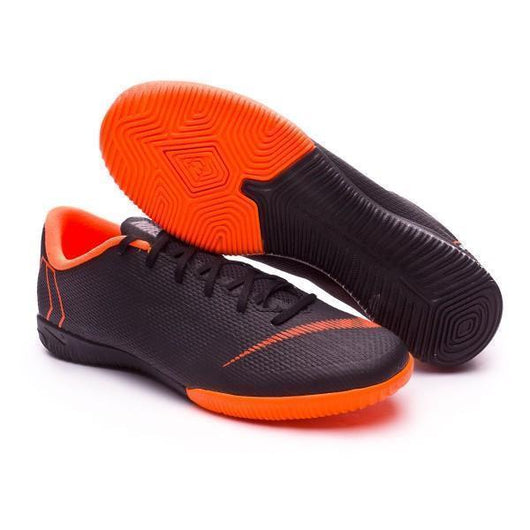 Nike Mercurial VaporX XII Academy IC Soccer Cleats Total Black Orange - studzsupply