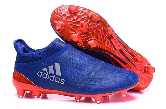 Adidas X 16+ Purechaos FG/AG Soccer Cleats All Blue Solar Red - studzsupply