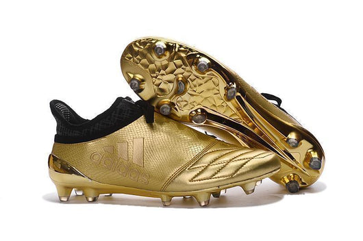 Adidas X 16+ Purechaos FG/AG Soccer Cleats Golden Black - studzsupply