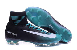 Nike Mercurial Superfly V FG Soccer Cleats Blue Black White - studzsupply