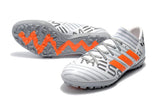 Adidas Nemeziz series TF Grass Spikes Football Shoes White/Gray/Orange