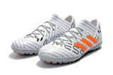 Adidas Nemeziz series TF Grass Spikes Football Shoes White/Gray/Orange