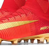 Nike Mercurial Superfly V CR7 FG Soccer Cleats Red Golden - studzsupply