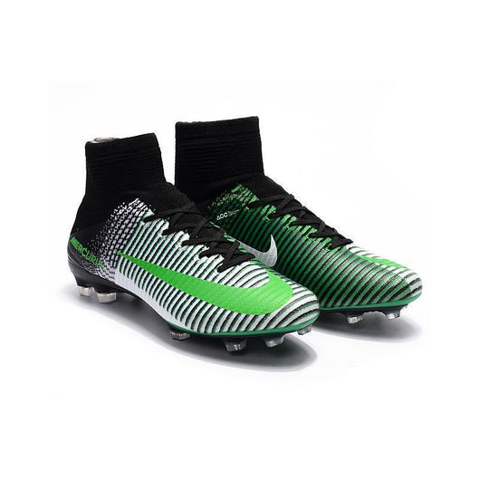Nike Mercurial Superfly V FG Soccer Cleats Green White Black - studzsupply