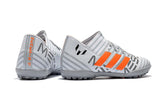 Adidas Nemeziz series TF Grass Spikes Football Shoes White/Gray/Orange