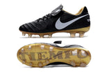 Nike Tiempo Legend VI FG Soccer Cleats Black White Metallic Gold - studzsupply