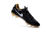 Nike Tiempo Legend VI FG Soccer Cleats Black White Metallic Gold - studzsupply