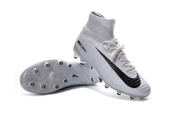Nike Mercurial Superfly V AG Soccer Cleats White Black - studzsupply