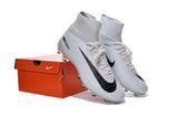 Nike Mercurial Superfly V AG Soccer Cleats White Black - studzsupply