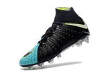 Nike Hypervenom Phantom III DF FG Soccer Cleats Black Turquoise Blue - studzsupply