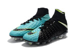 Nike Hypervenom Phantom III DF FG Soccer Cleats Black Turquoise Blue - studzsupply