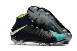 Nike Hypervenom Phantom III DF FG Soccer Cleats Black Turquoise Blue - studzsupply