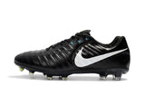 Nike Flyknit Tiempo Legend FG Cleats Black/White