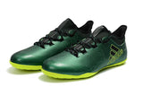 Adidas X series IC Thunderstorm Indoor Flat Soccer Shoes Green/Lime/Black