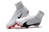 Nike Mercurial Superfly V FG Soccer Cleats White Red Black - studzsupply