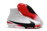 Nike Mercurial Superfly V FG Soccer Cleats White Red Black - studzsupply