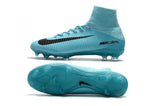Nike Mercurial Superfly V FG Soccer Cleats Moon Blue Black - studzsupply