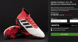 Adidas Predator FG Studded Football Shoes Red/White